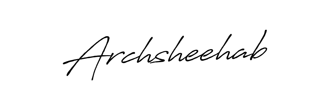 Make a beautiful signature design for name Archsheehab. With this signature (Antro_Vectra_Bolder) style, you can create a handwritten signature for free. Archsheehab signature style 7 images and pictures png