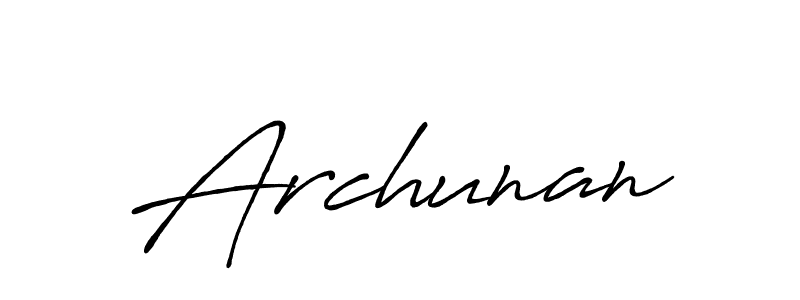 How to make Archunan name signature. Use Antro_Vectra_Bolder style for creating short signs online. This is the latest handwritten sign. Archunan signature style 7 images and pictures png