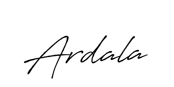 Use a signature maker to create a handwritten signature online. With this signature software, you can design (Antro_Vectra_Bolder) your own signature for name Ardala. Ardala signature style 7 images and pictures png
