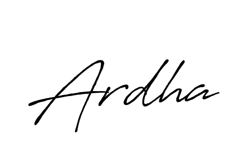 Use a signature maker to create a handwritten signature online. With this signature software, you can design (Antro_Vectra_Bolder) your own signature for name Ardha. Ardha signature style 7 images and pictures png