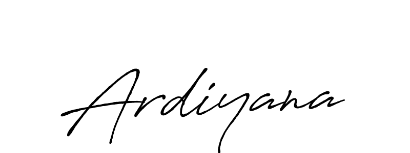 Design your own signature with our free online signature maker. With this signature software, you can create a handwritten (Antro_Vectra_Bolder) signature for name Ardiyana. Ardiyana signature style 7 images and pictures png