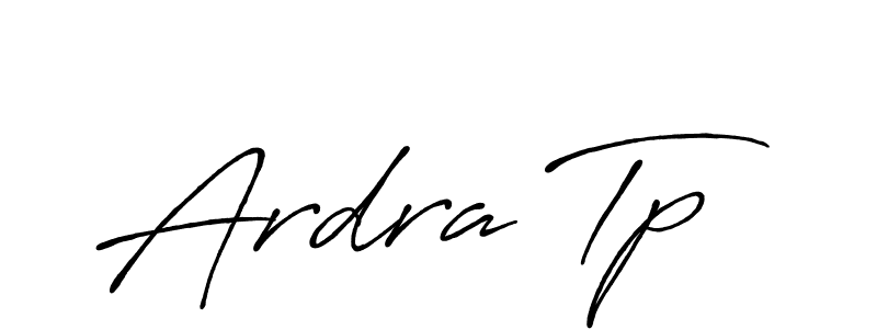 Similarly Antro_Vectra_Bolder is the best handwritten signature design. Signature creator online .You can use it as an online autograph creator for name Ardra Tp. Ardra Tp signature style 7 images and pictures png