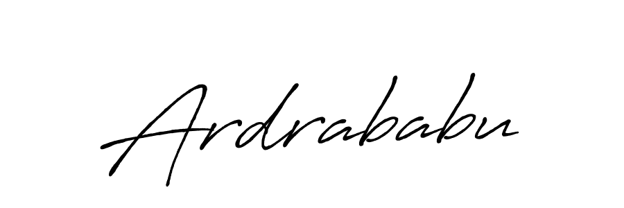 Use a signature maker to create a handwritten signature online. With this signature software, you can design (Antro_Vectra_Bolder) your own signature for name Ardrababu. Ardrababu signature style 7 images and pictures png