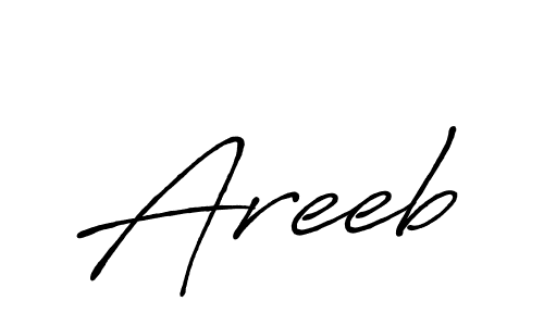 Also we have Areeb name is the best signature style. Create professional handwritten signature collection using Antro_Vectra_Bolder autograph style. Areeb signature style 7 images and pictures png