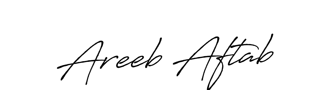 The best way (Antro_Vectra_Bolder) to make a short signature is to pick only two or three words in your name. The name Areeb Aftab include a total of six letters. For converting this name. Areeb Aftab signature style 7 images and pictures png