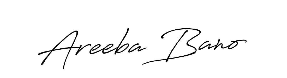 Design your own signature with our free online signature maker. With this signature software, you can create a handwritten (Antro_Vectra_Bolder) signature for name Areeba Bano. Areeba Bano signature style 7 images and pictures png