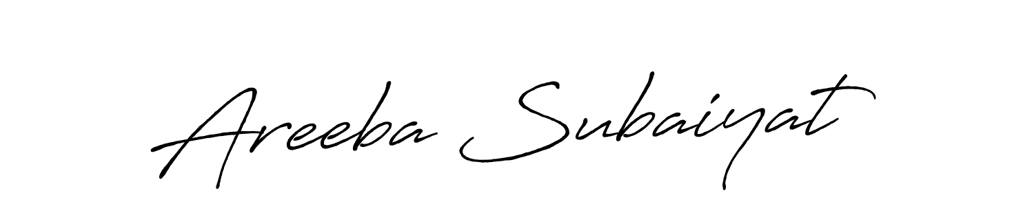 Similarly Antro_Vectra_Bolder is the best handwritten signature design. Signature creator online .You can use it as an online autograph creator for name Areeba Subaiyat. Areeba Subaiyat signature style 7 images and pictures png