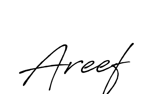 Make a beautiful signature design for name Areef. With this signature (Antro_Vectra_Bolder) style, you can create a handwritten signature for free. Areef signature style 7 images and pictures png