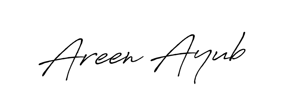 Areen Ayub stylish signature style. Best Handwritten Sign (Antro_Vectra_Bolder) for my name. Handwritten Signature Collection Ideas for my name Areen Ayub. Areen Ayub signature style 7 images and pictures png