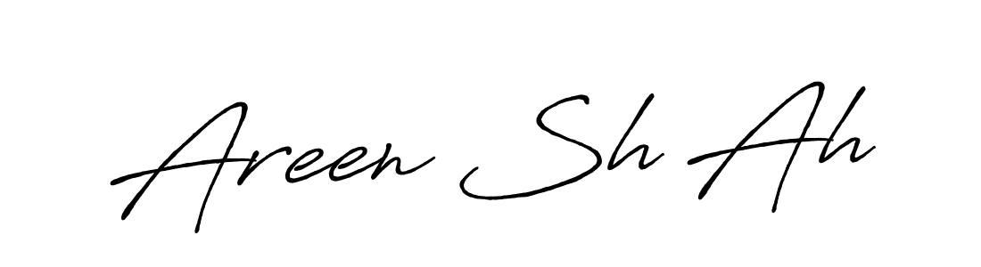 How to make Areen Sh Ah name signature. Use Antro_Vectra_Bolder style for creating short signs online. This is the latest handwritten sign. Areen Sh Ah signature style 7 images and pictures png