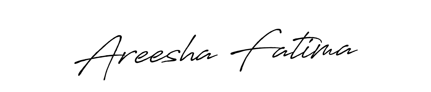 Use a signature maker to create a handwritten signature online. With this signature software, you can design (Antro_Vectra_Bolder) your own signature for name Areesha Fatima. Areesha Fatima signature style 7 images and pictures png