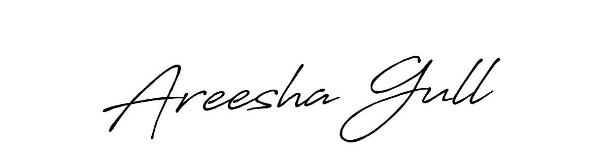 Design your own signature with our free online signature maker. With this signature software, you can create a handwritten (Antro_Vectra_Bolder) signature for name Areesha Gull. Areesha Gull signature style 7 images and pictures png