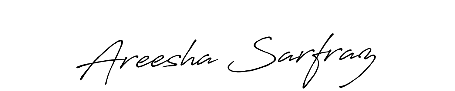 Also we have Areesha Sarfraz name is the best signature style. Create professional handwritten signature collection using Antro_Vectra_Bolder autograph style. Areesha Sarfraz signature style 7 images and pictures png
