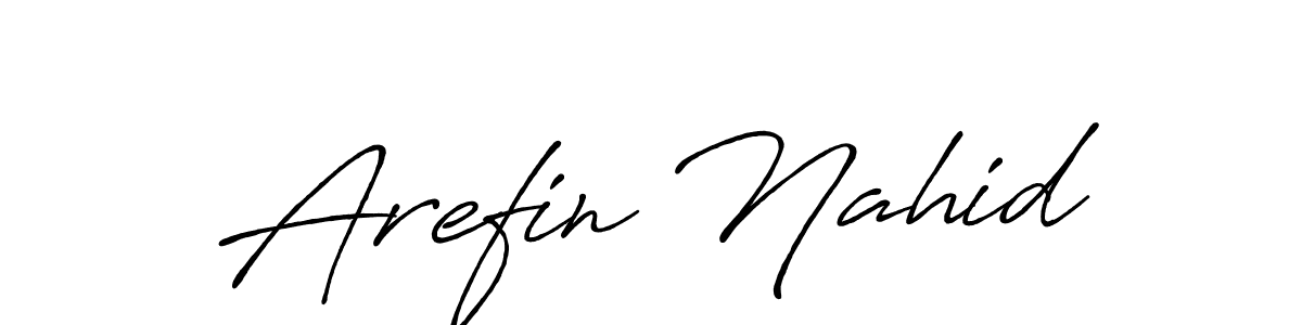Arefin Nahid stylish signature style. Best Handwritten Sign (Antro_Vectra_Bolder) for my name. Handwritten Signature Collection Ideas for my name Arefin Nahid. Arefin Nahid signature style 7 images and pictures png