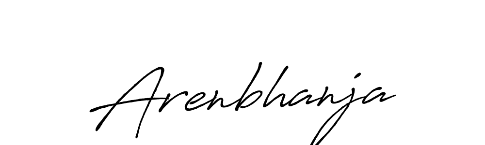 Use a signature maker to create a handwritten signature online. With this signature software, you can design (Antro_Vectra_Bolder) your own signature for name Arenbhanja. Arenbhanja signature style 7 images and pictures png