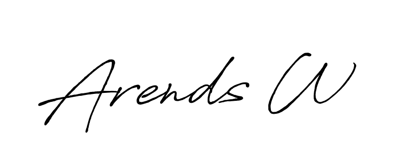 Also we have Arends W name is the best signature style. Create professional handwritten signature collection using Antro_Vectra_Bolder autograph style. Arends W signature style 7 images and pictures png