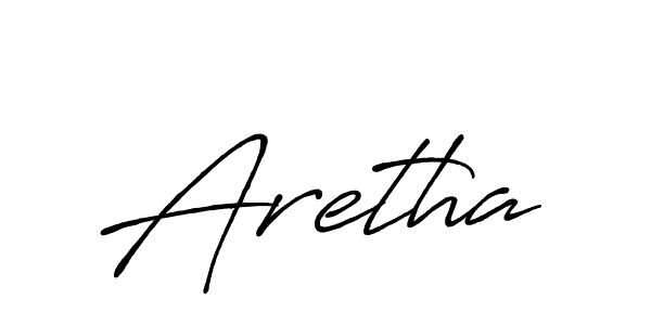 Make a beautiful signature design for name Aretha. Use this online signature maker to create a handwritten signature for free. Aretha signature style 7 images and pictures png