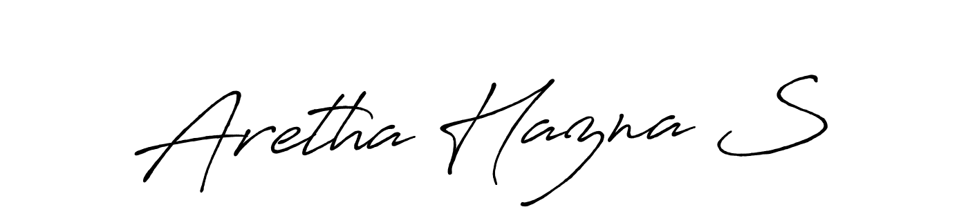 Here are the top 10 professional signature styles for the name Aretha Hazna S. These are the best autograph styles you can use for your name. Aretha Hazna S signature style 7 images and pictures png