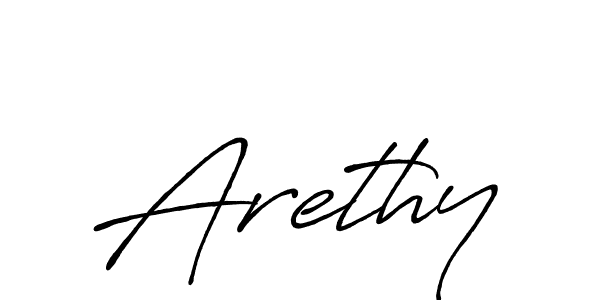 How to make Arethy name signature. Use Antro_Vectra_Bolder style for creating short signs online. This is the latest handwritten sign. Arethy signature style 7 images and pictures png