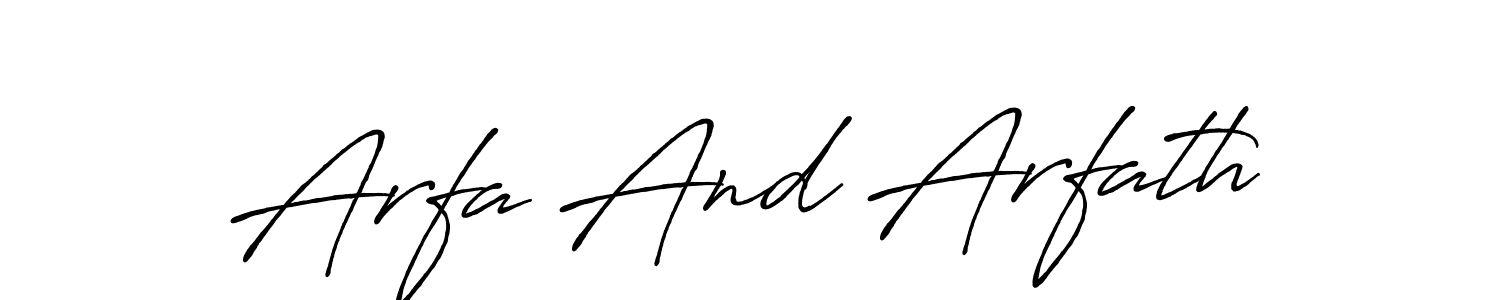 You should practise on your own different ways (Antro_Vectra_Bolder) to write your name (Arfa And Arfath) in signature. don't let someone else do it for you. Arfa And Arfath signature style 7 images and pictures png