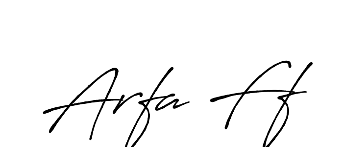 Arfa Ff stylish signature style. Best Handwritten Sign (Antro_Vectra_Bolder) for my name. Handwritten Signature Collection Ideas for my name Arfa Ff. Arfa Ff signature style 7 images and pictures png