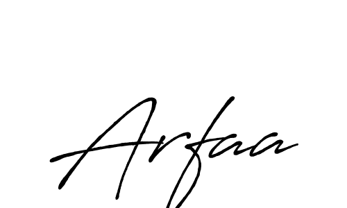 How to make Arfaa name signature. Use Antro_Vectra_Bolder style for creating short signs online. This is the latest handwritten sign. Arfaa signature style 7 images and pictures png