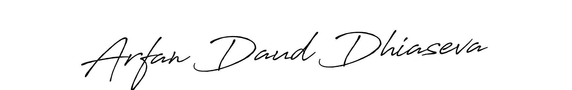 Antro_Vectra_Bolder is a professional signature style that is perfect for those who want to add a touch of class to their signature. It is also a great choice for those who want to make their signature more unique. Get Arfan Daud Dhiaseva name to fancy signature for free. Arfan Daud Dhiaseva signature style 7 images and pictures png