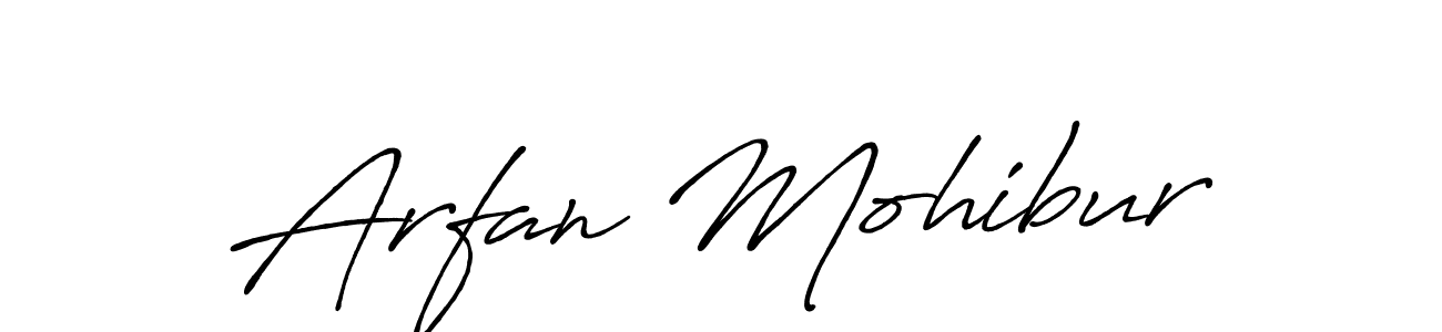 Also You can easily find your signature by using the search form. We will create Arfan Mohibur name handwritten signature images for you free of cost using Antro_Vectra_Bolder sign style. Arfan Mohibur signature style 7 images and pictures png
