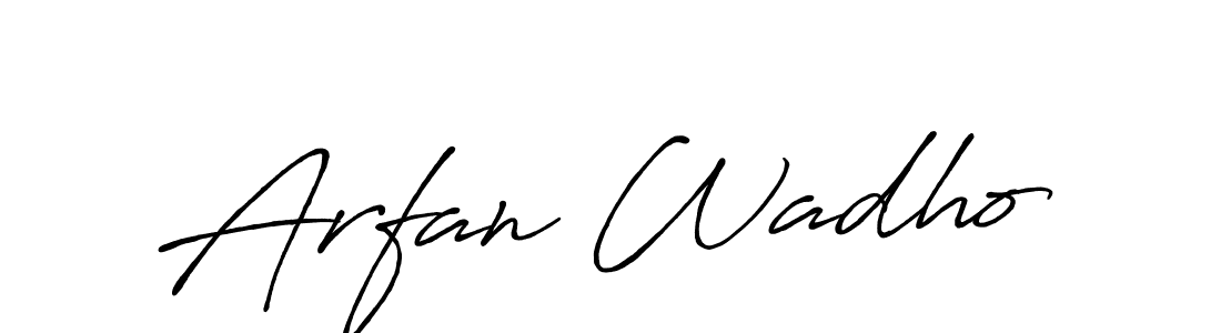 if you are searching for the best signature style for your name Arfan Wadho. so please give up your signature search. here we have designed multiple signature styles  using Antro_Vectra_Bolder. Arfan Wadho signature style 7 images and pictures png