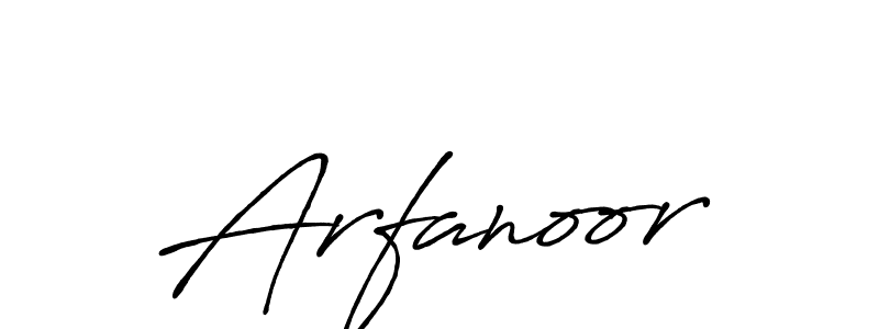 Use a signature maker to create a handwritten signature online. With this signature software, you can design (Antro_Vectra_Bolder) your own signature for name Arfanoor. Arfanoor signature style 7 images and pictures png