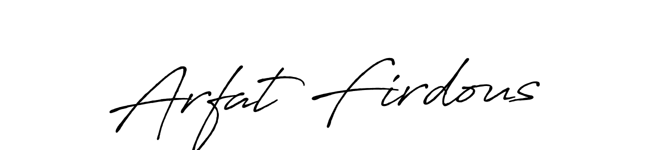 Antro_Vectra_Bolder is a professional signature style that is perfect for those who want to add a touch of class to their signature. It is also a great choice for those who want to make their signature more unique. Get Arfat Firdous name to fancy signature for free. Arfat Firdous signature style 7 images and pictures png