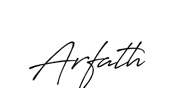 How to make Arfath name signature. Use Antro_Vectra_Bolder style for creating short signs online. This is the latest handwritten sign. Arfath signature style 7 images and pictures png