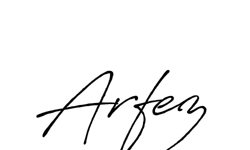 How to make Arfez signature? Antro_Vectra_Bolder is a professional autograph style. Create handwritten signature for Arfez name. Arfez signature style 7 images and pictures png