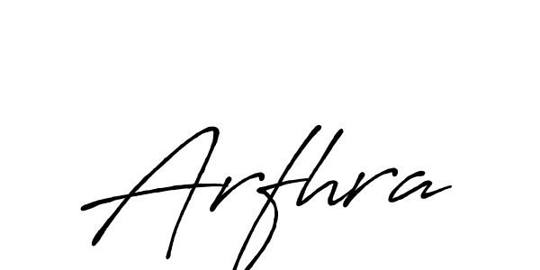 Make a beautiful signature design for name Arfhra. With this signature (Antro_Vectra_Bolder) style, you can create a handwritten signature for free. Arfhra signature style 7 images and pictures png