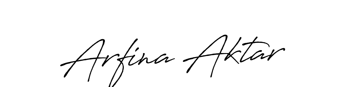 Make a beautiful signature design for name Arfina Aktar. With this signature (Antro_Vectra_Bolder) style, you can create a handwritten signature for free. Arfina Aktar signature style 7 images and pictures png