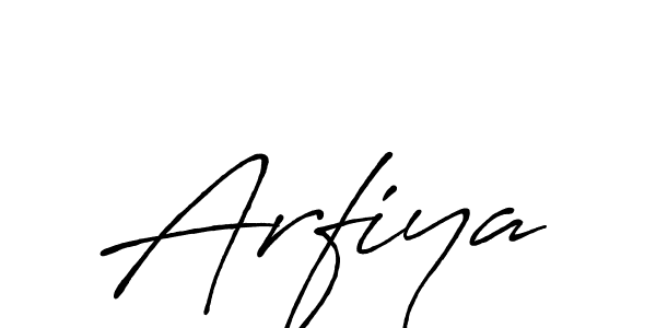 if you are searching for the best signature style for your name Arfiya. so please give up your signature search. here we have designed multiple signature styles  using Antro_Vectra_Bolder. Arfiya signature style 7 images and pictures png