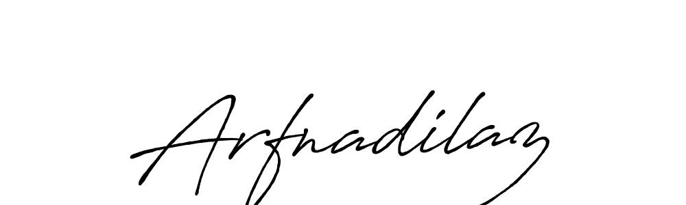 Make a beautiful signature design for name Arfnadilaz. With this signature (Antro_Vectra_Bolder) style, you can create a handwritten signature for free. Arfnadilaz signature style 7 images and pictures png