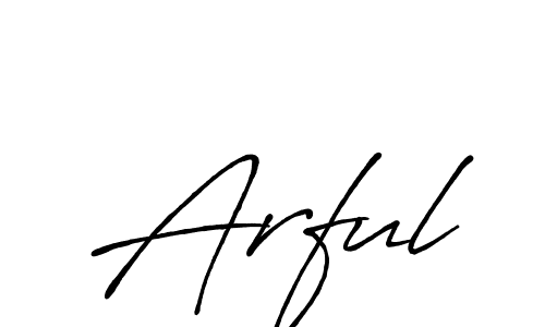 if you are searching for the best signature style for your name Arful. so please give up your signature search. here we have designed multiple signature styles  using Antro_Vectra_Bolder. Arful signature style 7 images and pictures png