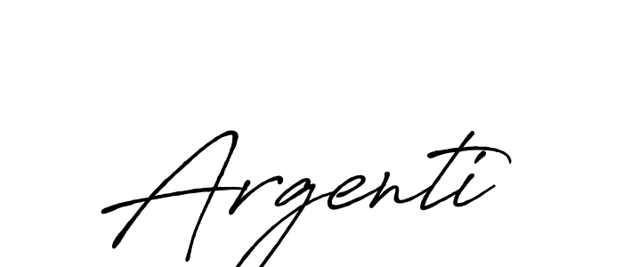 Make a beautiful signature design for name Argenti. With this signature (Antro_Vectra_Bolder) style, you can create a handwritten signature for free. Argenti signature style 7 images and pictures png