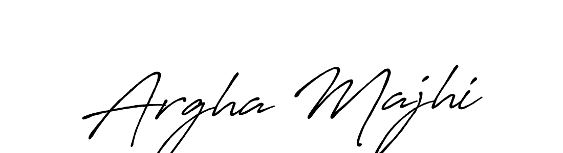 Make a beautiful signature design for name Argha Majhi. With this signature (Antro_Vectra_Bolder) style, you can create a handwritten signature for free. Argha Majhi signature style 7 images and pictures png