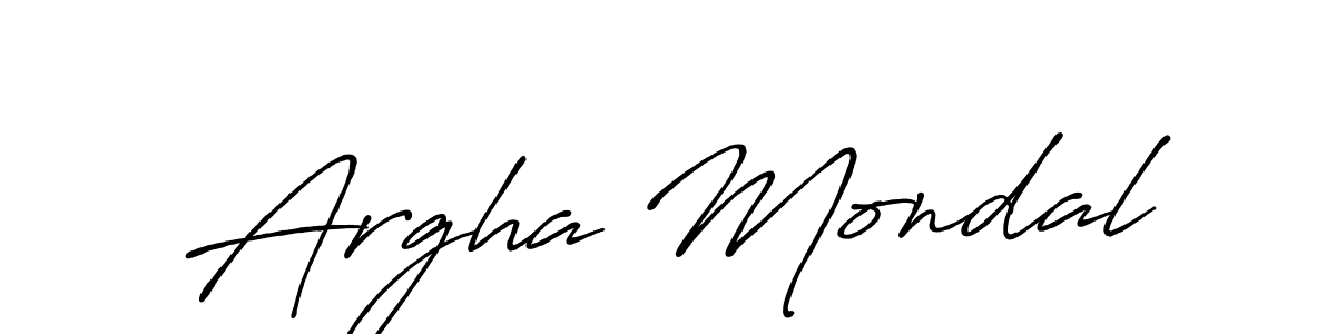 Create a beautiful signature design for name Argha Mondal. With this signature (Antro_Vectra_Bolder) fonts, you can make a handwritten signature for free. Argha Mondal signature style 7 images and pictures png