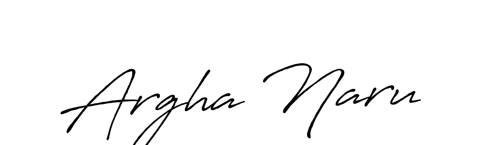 Create a beautiful signature design for name Argha Naru. With this signature (Antro_Vectra_Bolder) fonts, you can make a handwritten signature for free. Argha Naru signature style 7 images and pictures png