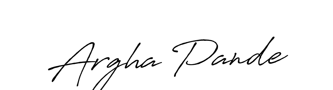 Use a signature maker to create a handwritten signature online. With this signature software, you can design (Antro_Vectra_Bolder) your own signature for name Argha Pande. Argha Pande signature style 7 images and pictures png