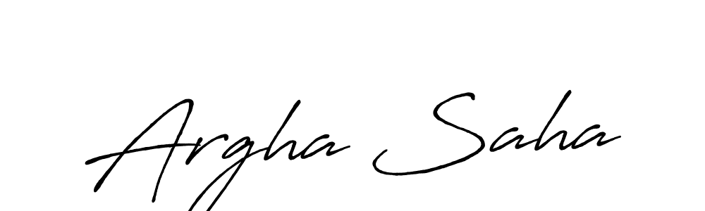 Create a beautiful signature design for name Argha Saha. With this signature (Antro_Vectra_Bolder) fonts, you can make a handwritten signature for free. Argha Saha signature style 7 images and pictures png