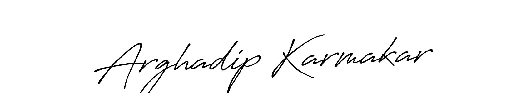 Make a beautiful signature design for name Arghadip Karmakar. With this signature (Antro_Vectra_Bolder) style, you can create a handwritten signature for free. Arghadip Karmakar signature style 7 images and pictures png