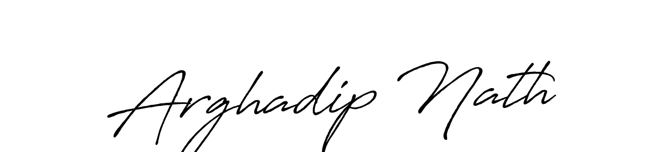 Make a beautiful signature design for name Arghadip Nath. With this signature (Antro_Vectra_Bolder) style, you can create a handwritten signature for free. Arghadip Nath signature style 7 images and pictures png