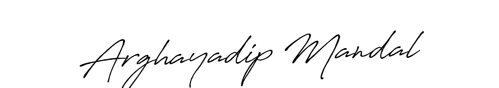 Create a beautiful signature design for name Arghayadip Mandal. With this signature (Antro_Vectra_Bolder) fonts, you can make a handwritten signature for free. Arghayadip Mandal signature style 7 images and pictures png