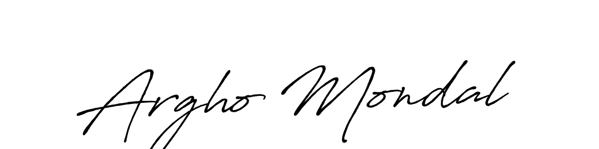 Argho Mondal stylish signature style. Best Handwritten Sign (Antro_Vectra_Bolder) for my name. Handwritten Signature Collection Ideas for my name Argho Mondal. Argho Mondal signature style 7 images and pictures png