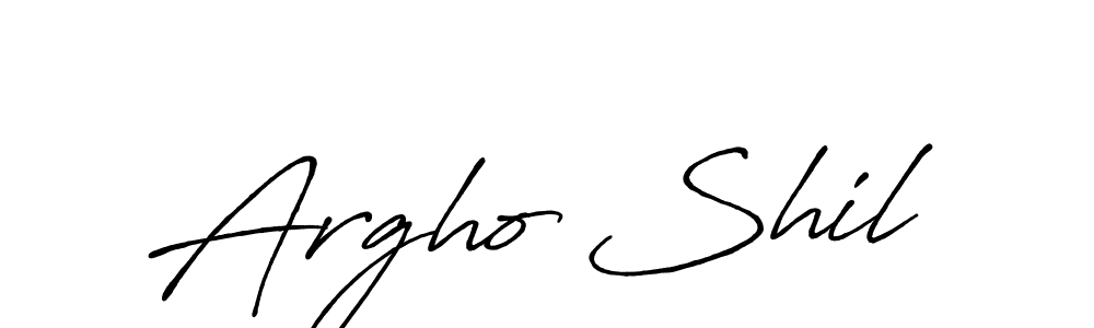 Design your own signature with our free online signature maker. With this signature software, you can create a handwritten (Antro_Vectra_Bolder) signature for name Argho Shil. Argho Shil signature style 7 images and pictures png