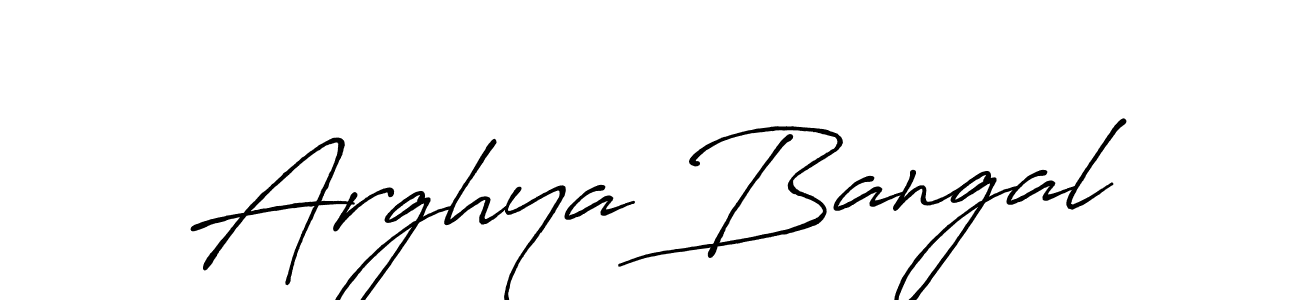 Use a signature maker to create a handwritten signature online. With this signature software, you can design (Antro_Vectra_Bolder) your own signature for name Arghya Bangal. Arghya Bangal signature style 7 images and pictures png